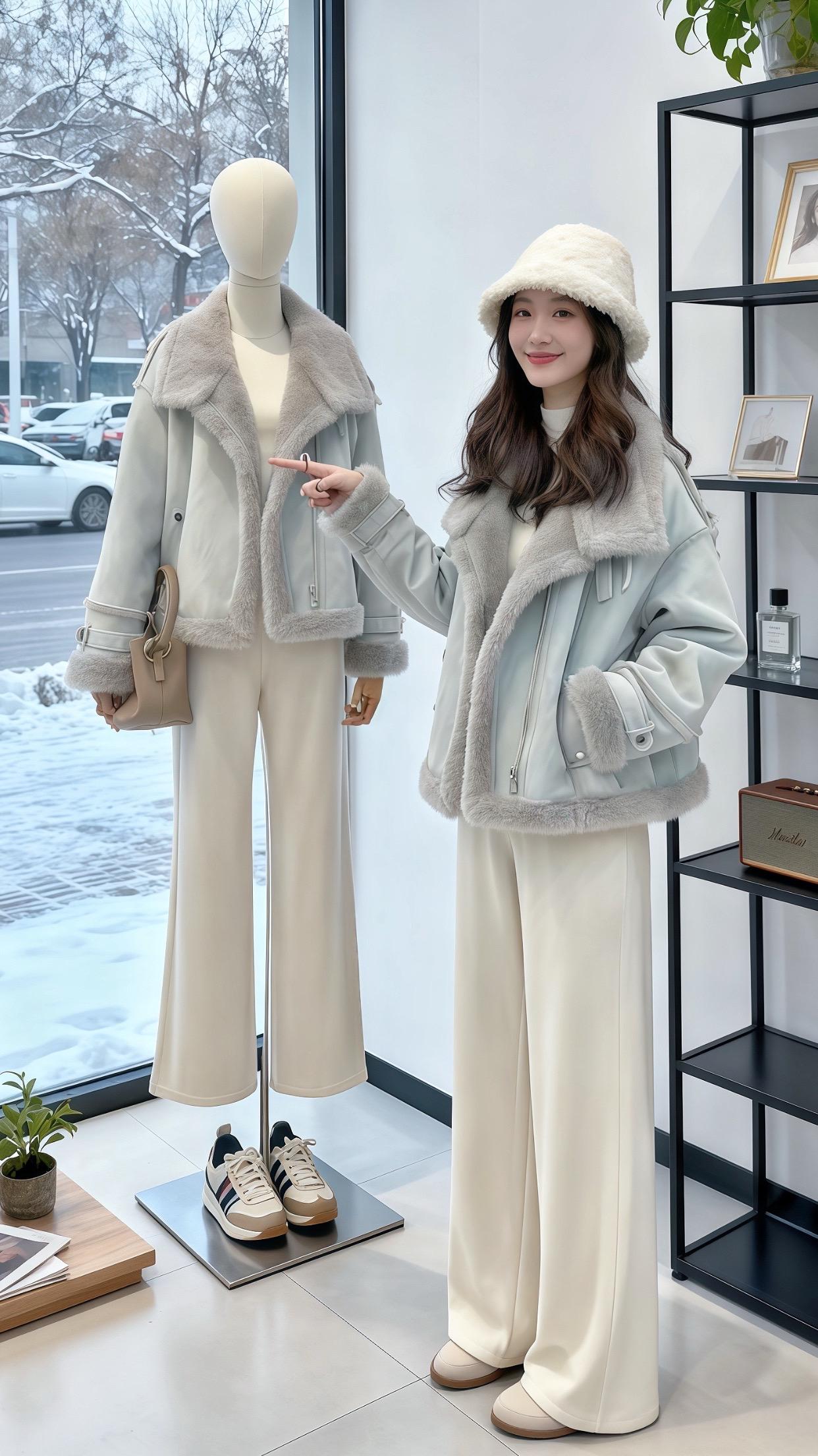 秋冬穿搭测评 普通人秋冬的一周穿搭 秋冬王炸穿搭 皮毛一体外套 冬季穿搭