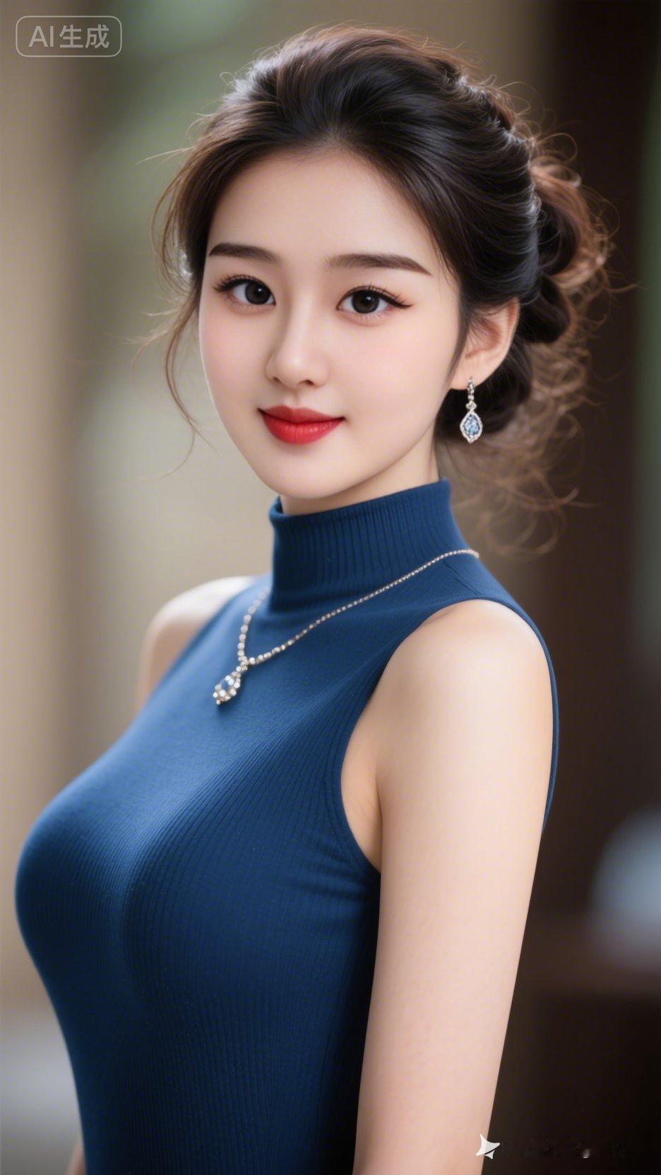 玉颜如花，笑靥如春。