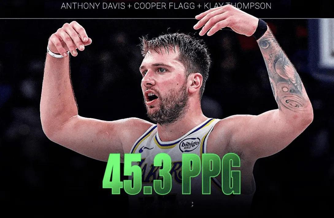 谁赚谁亏的问题一直会问：湖人：东契奇场均得分：45.3分独行侠：戴维斯20.