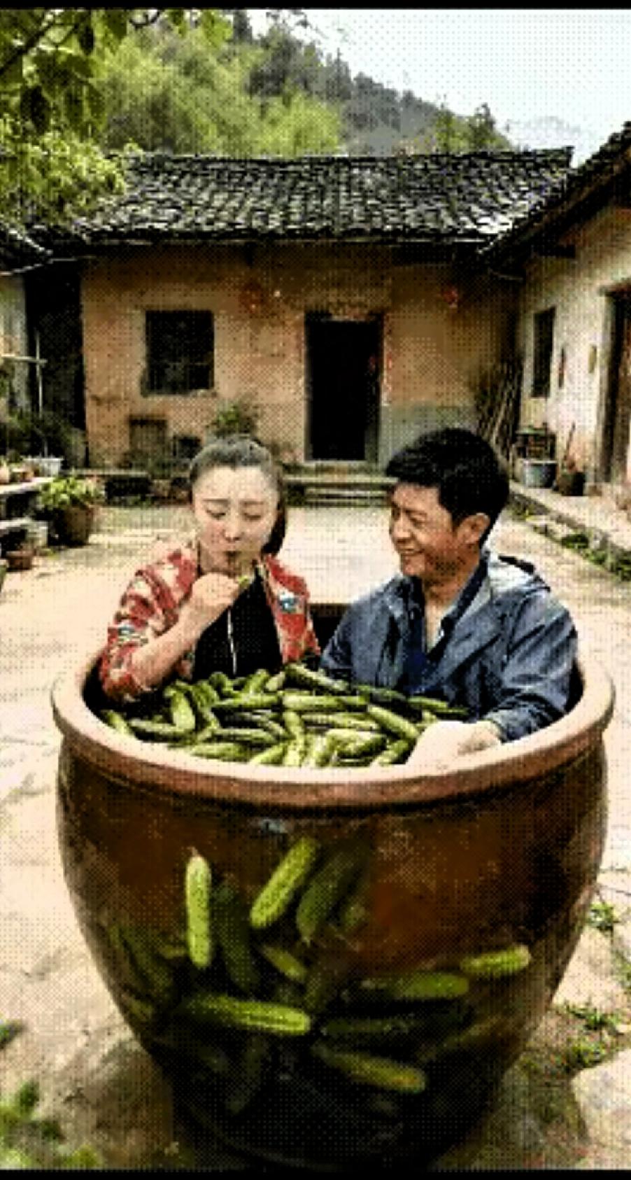 网友太有才了！“有才”二字表达不了创作水平，这个绝对是民创艺术高手，酸黄瓜