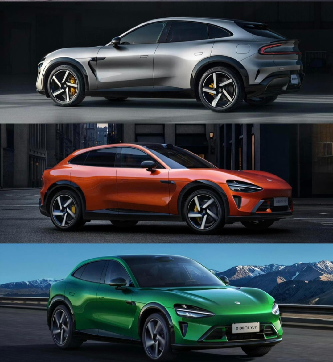 小米YU7和特斯拉毛豆y是在日常工作中见到最新颖的两款车！