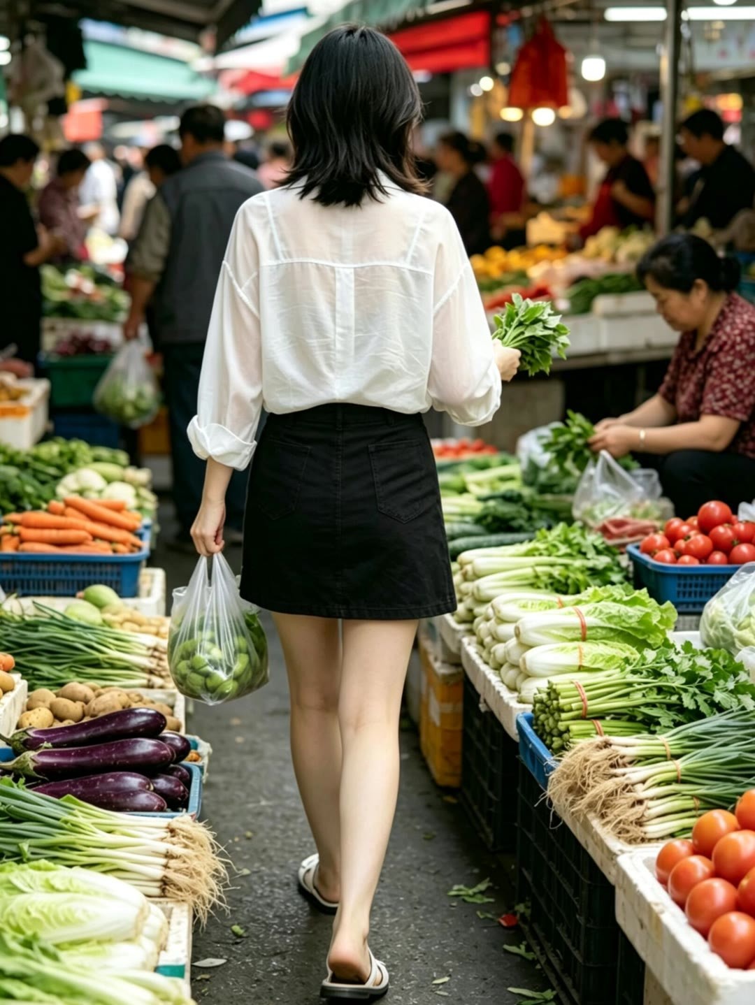 热闹的集市，烟火气息扑面