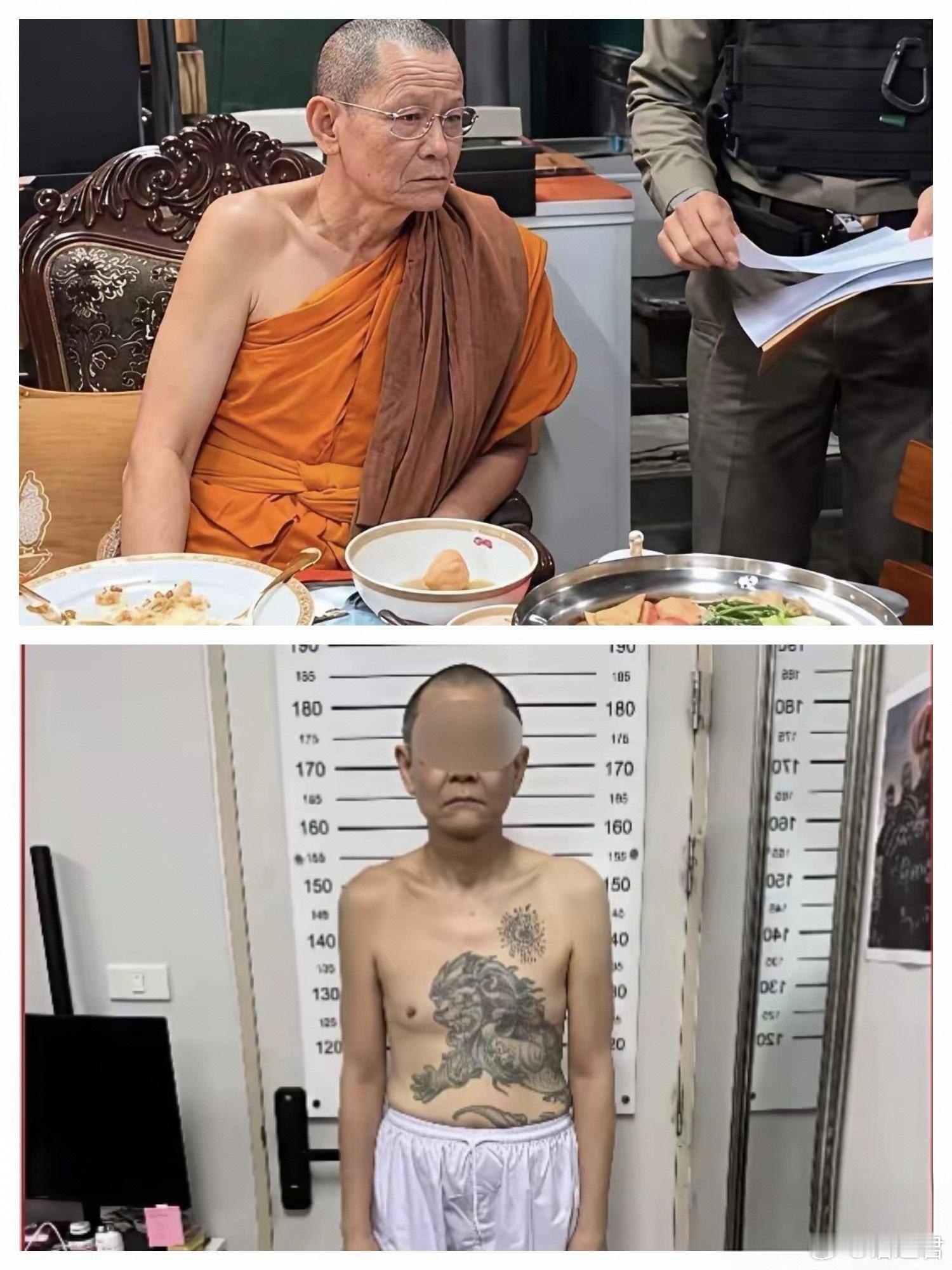 泰国高僧的黑料还真多，不仅玩得花，而且身上纹了花，完全不符合一名高僧的修行。​被