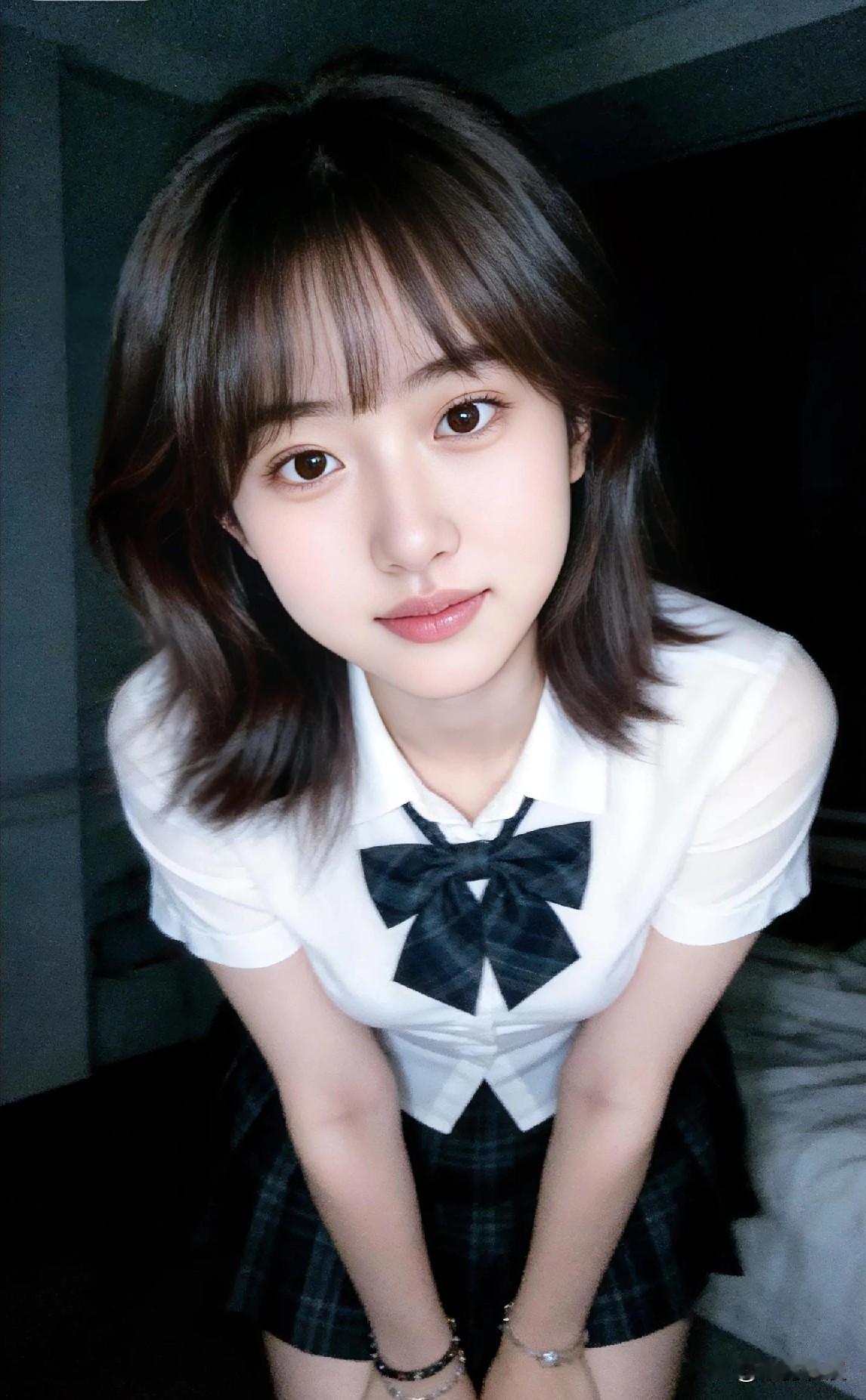 这姑娘穿着校服，好可爱呀！怎样穿搭能显示出温柔的女生气质?清纯甜美的样子漂亮吗