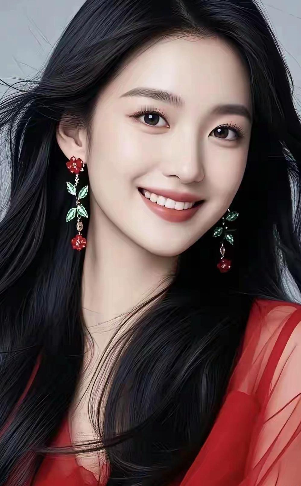 甜美笑容，优雅动人。