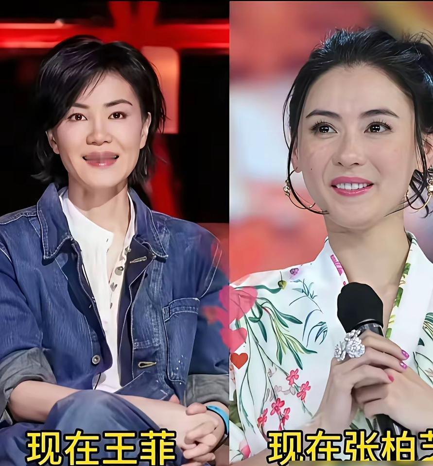 55歲的王菲，頭輕靠在謝霆鋒肩上。而謝霆鋒的手，極其自然地，放在她大腿上。在