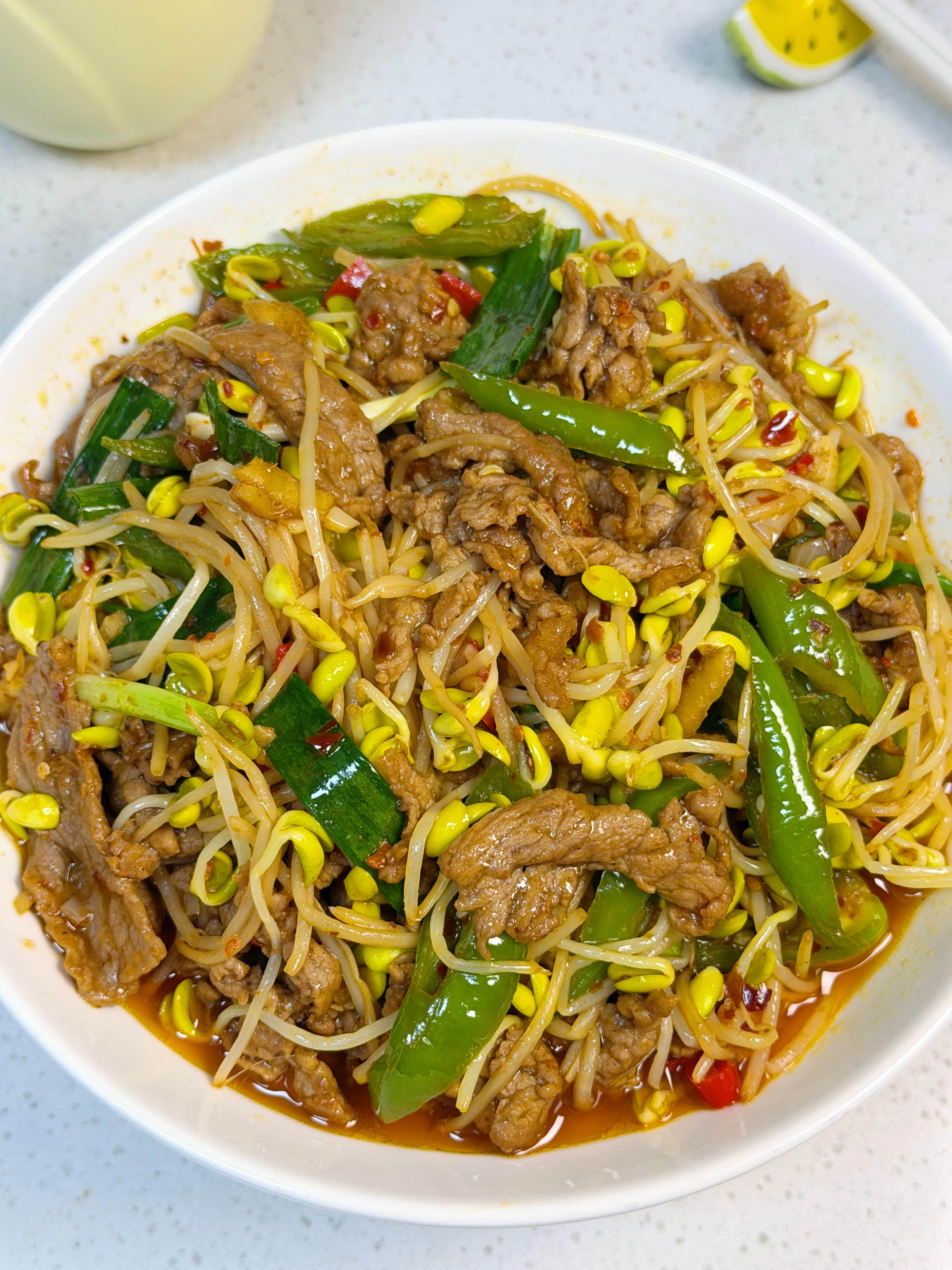 香到爆💥新手必做！黄豆芽炒牛肉，拌米饭能炫3碗救命🆘谁还没做过这道黄豆芽炒