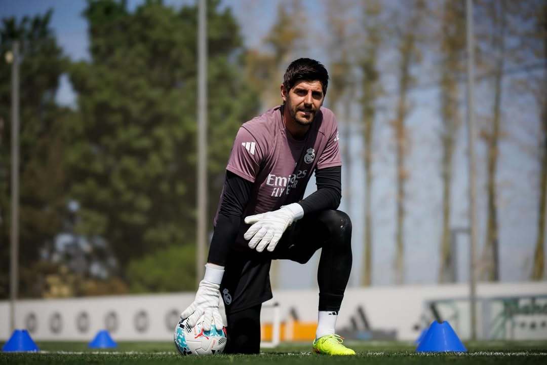 库尔图瓦今天训练中。halamadrid