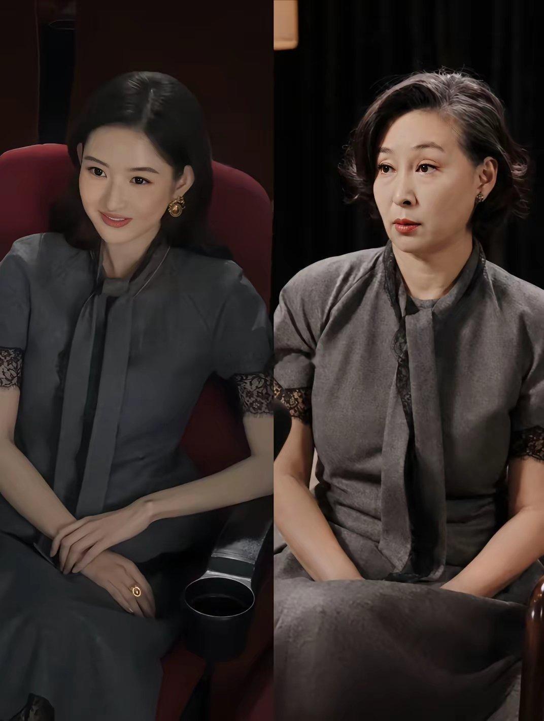 章泽天采访何超琼，发现何超琼穿的裙子，居然和王玉雯是同款​