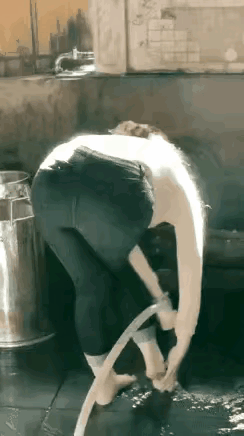 婆娘一天到晚就知道浪费水