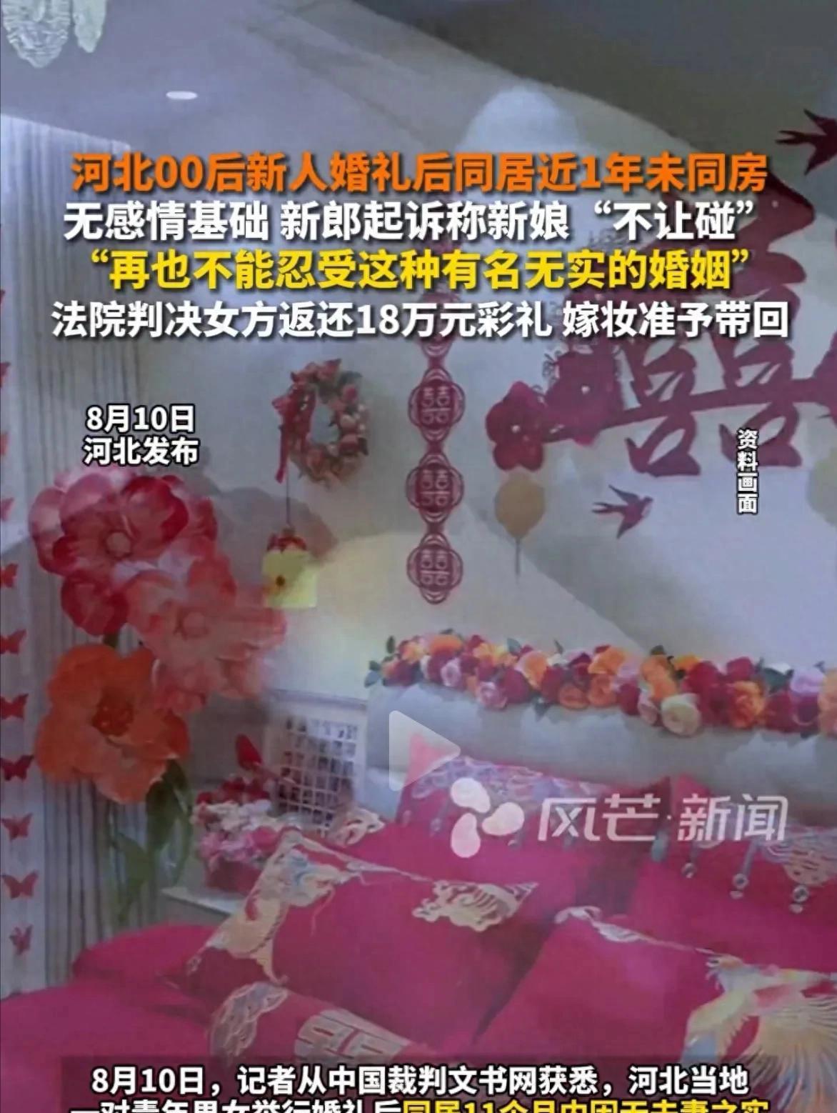 河北邯郸，男子和妻子结婚11个月，妻子一次都不让他碰，男子忍无可忍提出分手，并要