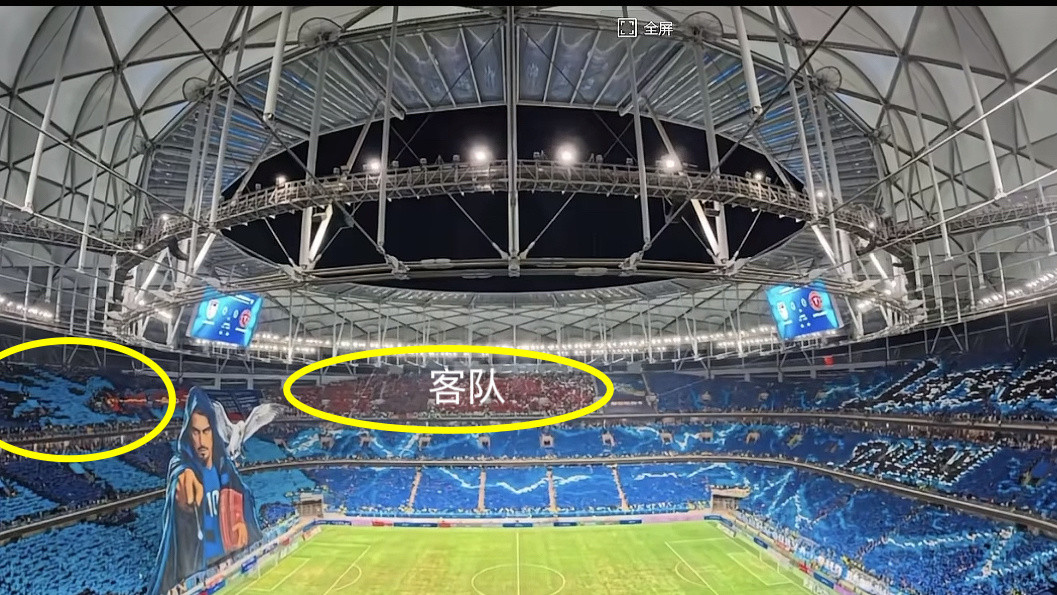 感叹大连英博的tifo。那天斯坦丘的背后那里是一条龙。这个太牛逼了这个创意。鸡皮