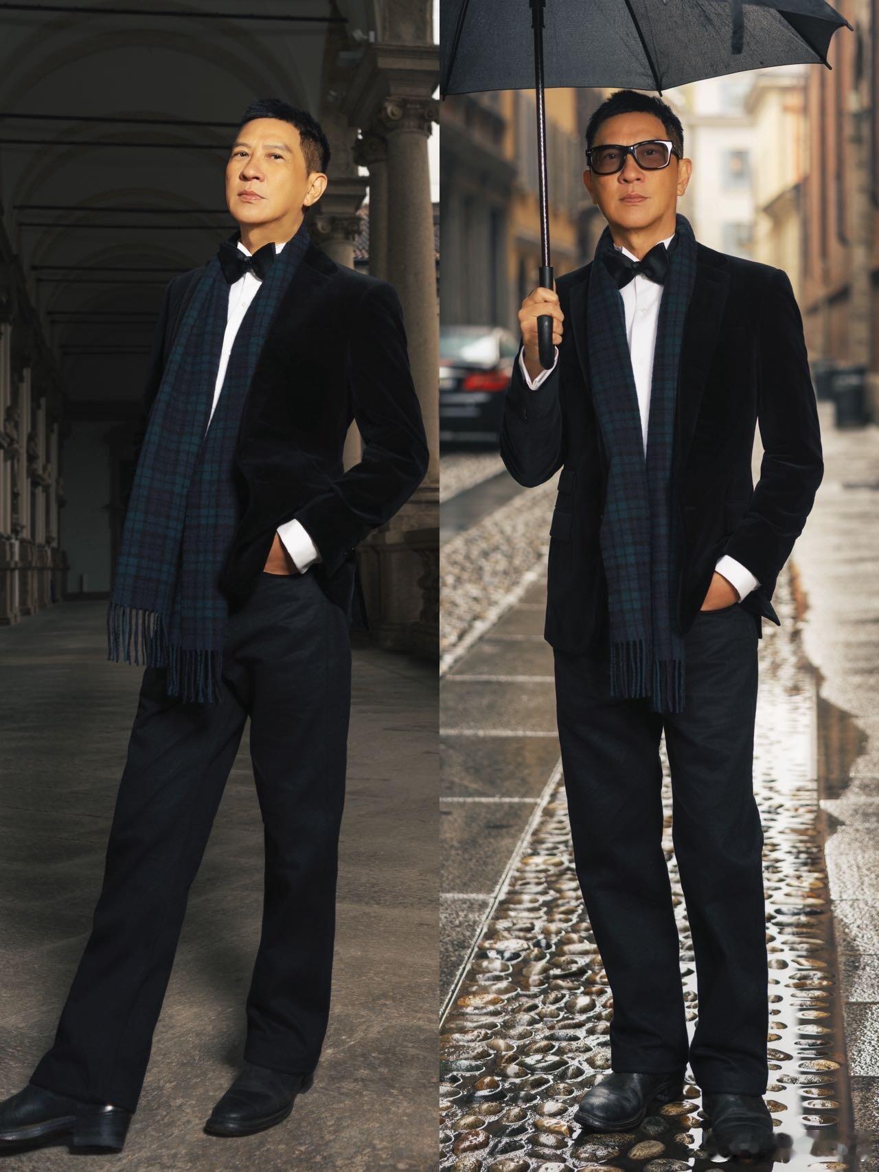 双辉联动！两位影帝把绅士松弛感穿成教科书！梁家辉×张家辉两大影帝现身米兰时装周街