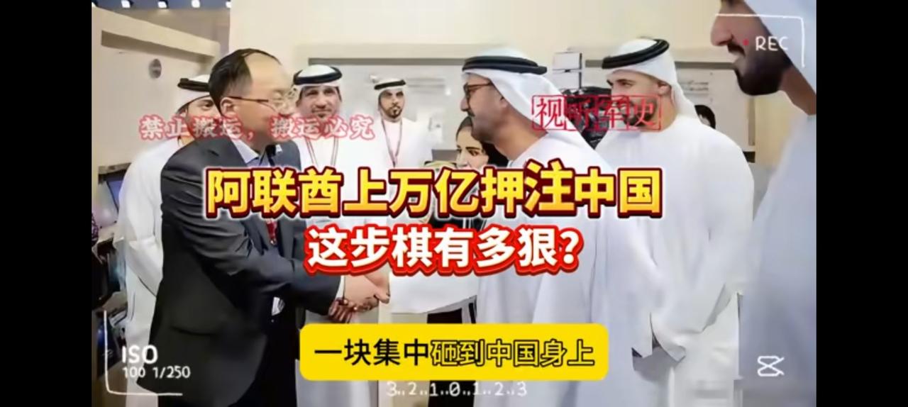 阿联酋押注中国，1.8万亿美元资产挂靠东方。阿布扎比心寒了，美国斩钉截铁的保