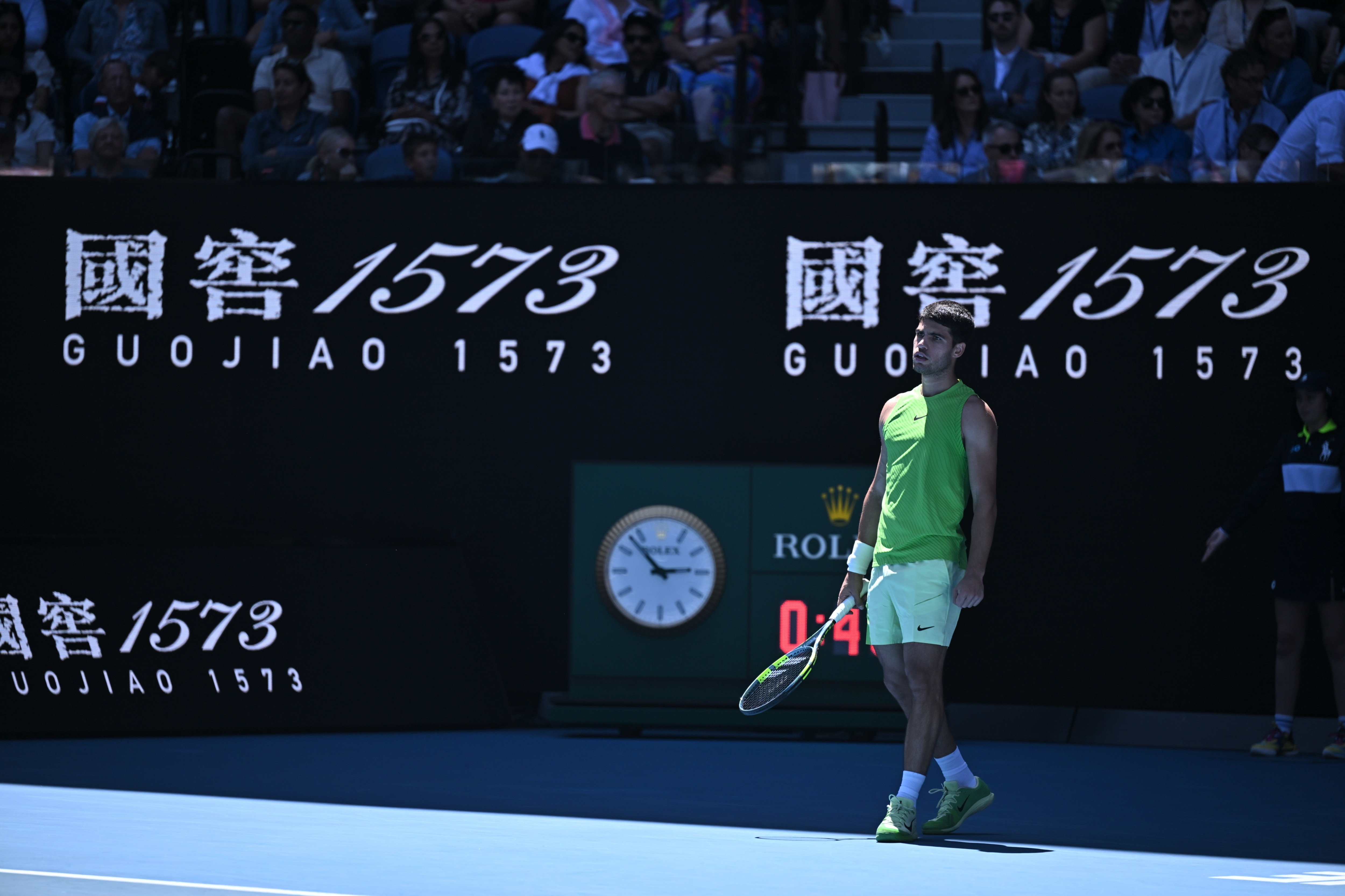 阿尔卡拉斯3比0汉夫曼阿尔卡拉斯进澳网32强2026澳网男单第二轮，头号种子