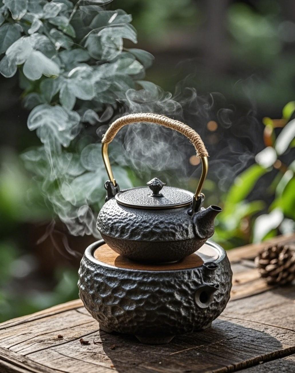 对下联原创见“煮茶聊天地”上联画面感十足如见围炉煮茶谈天说地之惬意我来对