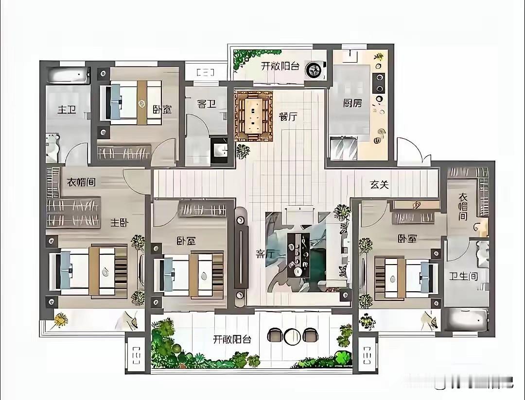 完美户型，几乎没有缺点。