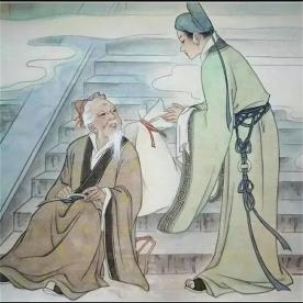 唐朝有个书生，夜晚行路经过一座破庙，看到一位老翁坐在月光下读书。书生好奇地凑上去