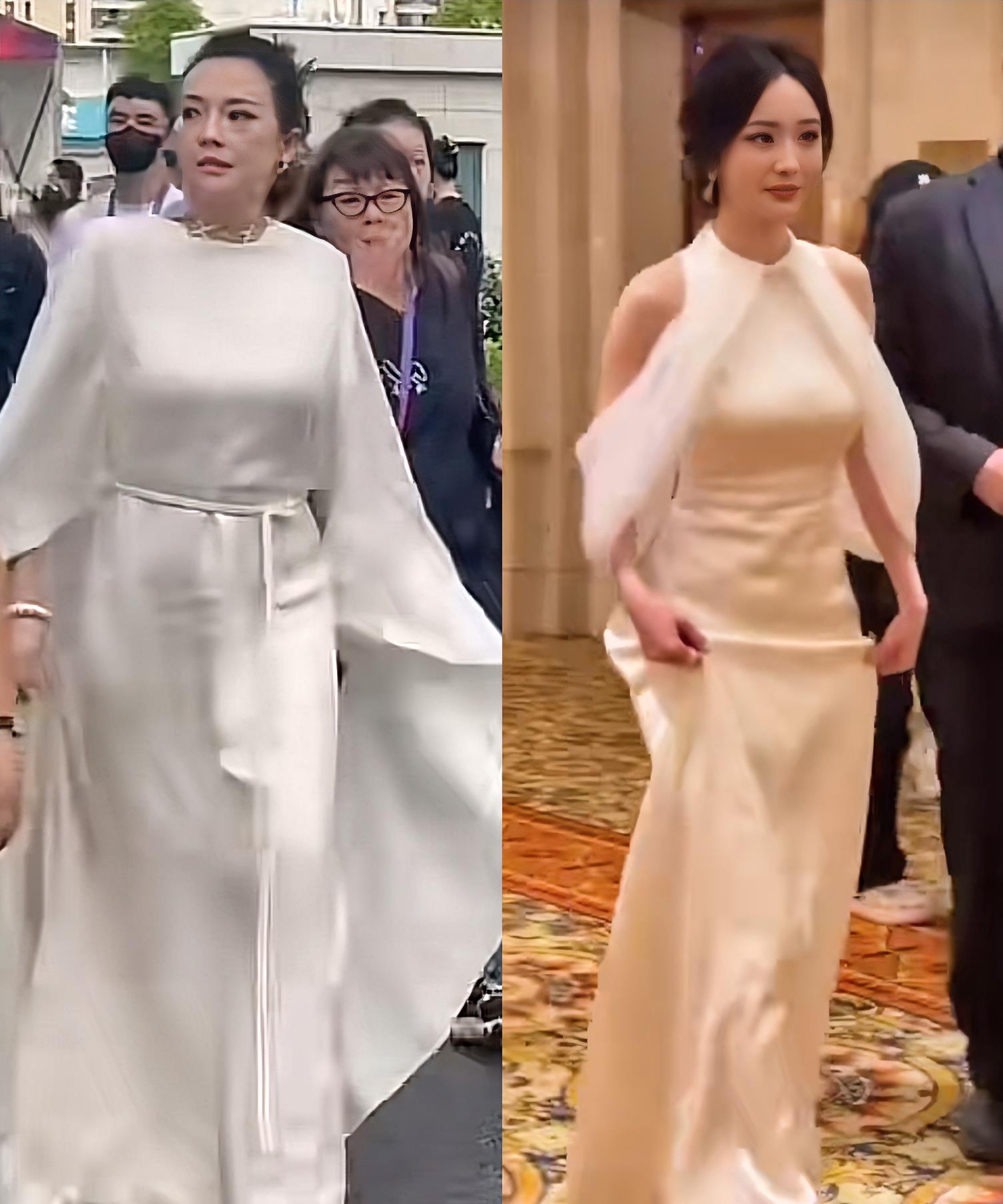 章子怡，不是我偏心杨幂，但她真的赢得太明显了。同样是白裙，杨幂又仙又