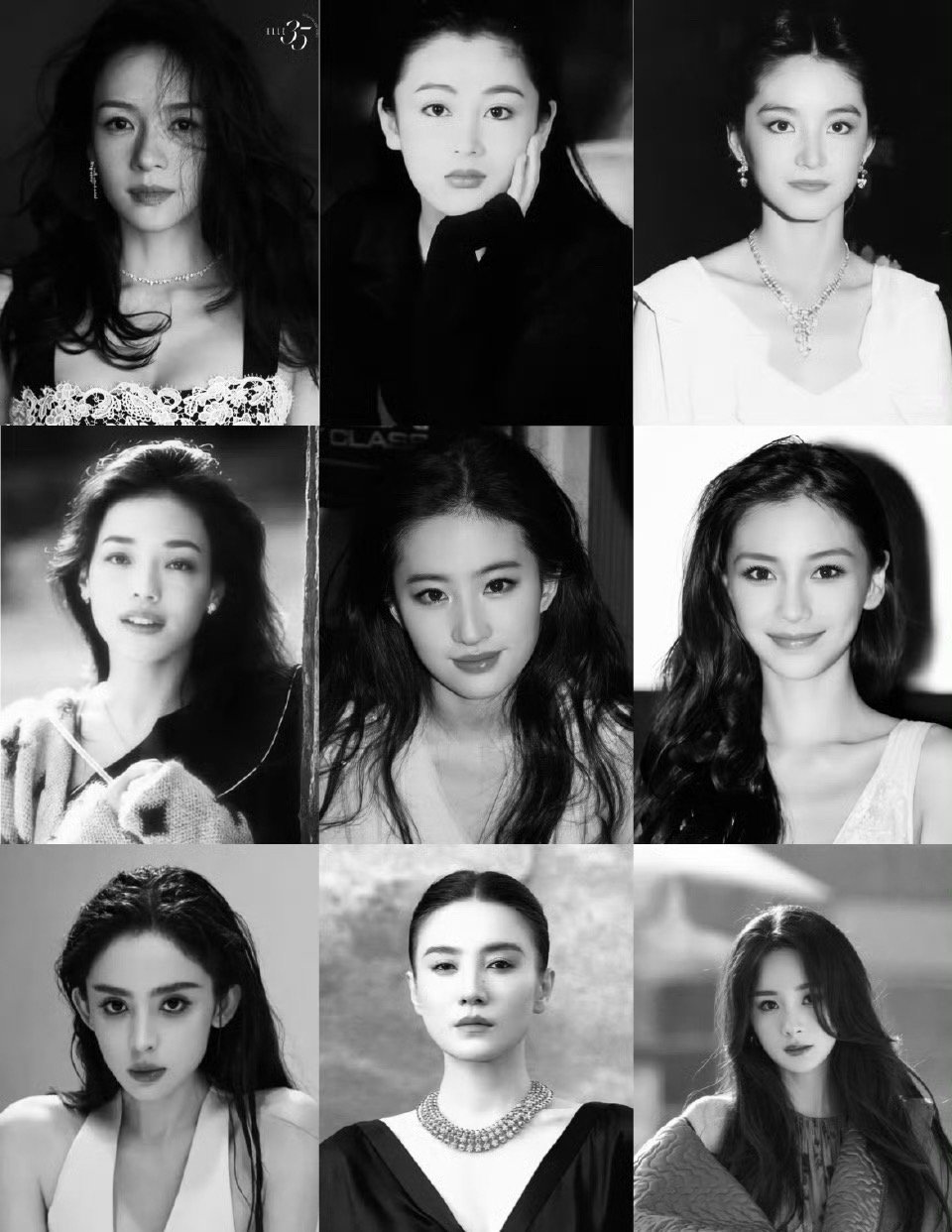 内娱女星最权威的9张脸，纯天然的脸越看越好看。​​​