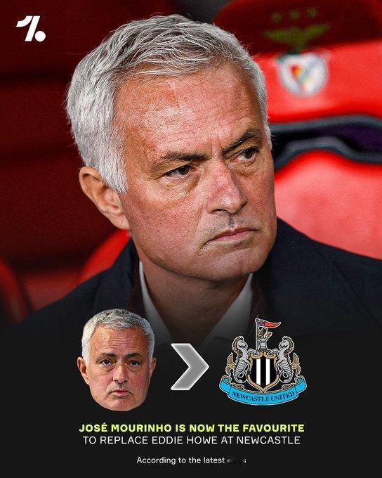 欧洲转会新闻播报！★明智之举！穆里尼奥已成为替代纽卡主帅埃迪豪的最热门人选。