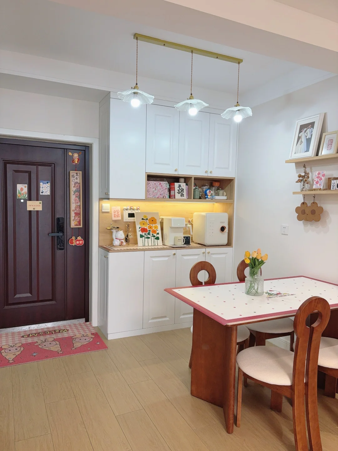 入户无玄关➕鞋柜➕餐边柜一体设计！附尺寸图