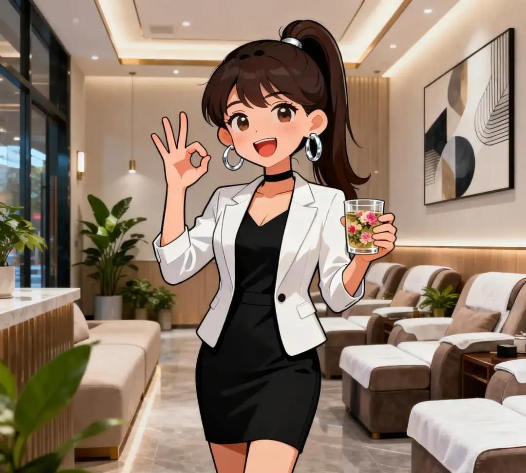 足浴店小姐姐发视频说，自己给男顾客按脚，对方掏了一百多块就以为能上手，突然从背后