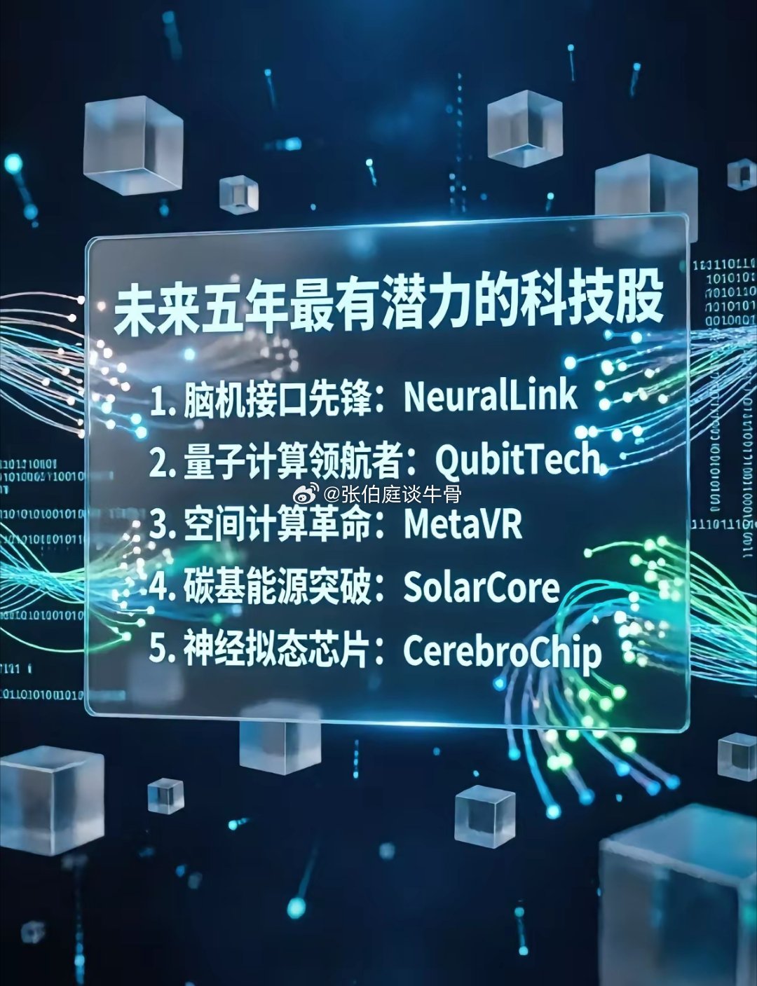 未来五年，最有潜力的十只科技股清单:最近科技板块行情火热，AI算力、半导体脑机