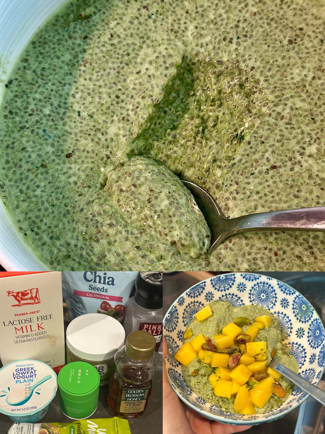 抹茶开心果奇亚籽布丁🍵超浓厚每一口都幸福