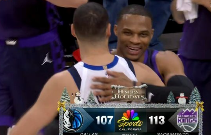 国王主场113-107战胜独行侠，取得两连胜，明日将背靠背对阵湖人埃利斯21