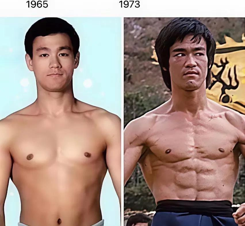 李小龙的健美肌肉不是天生的，人家也是后天自律练成的，只是，这种自律的生活，其实在