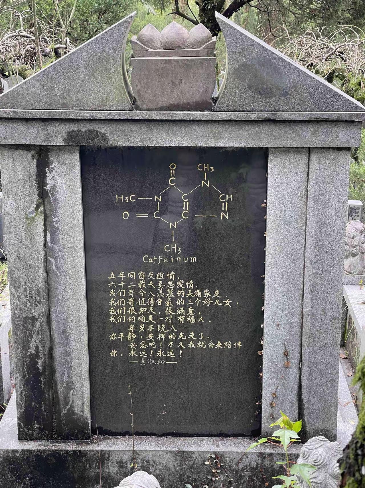 杭州公墓里的墓志铭这应该是一位妻子写给她已故丈夫的一段话：五年同窗友谊情