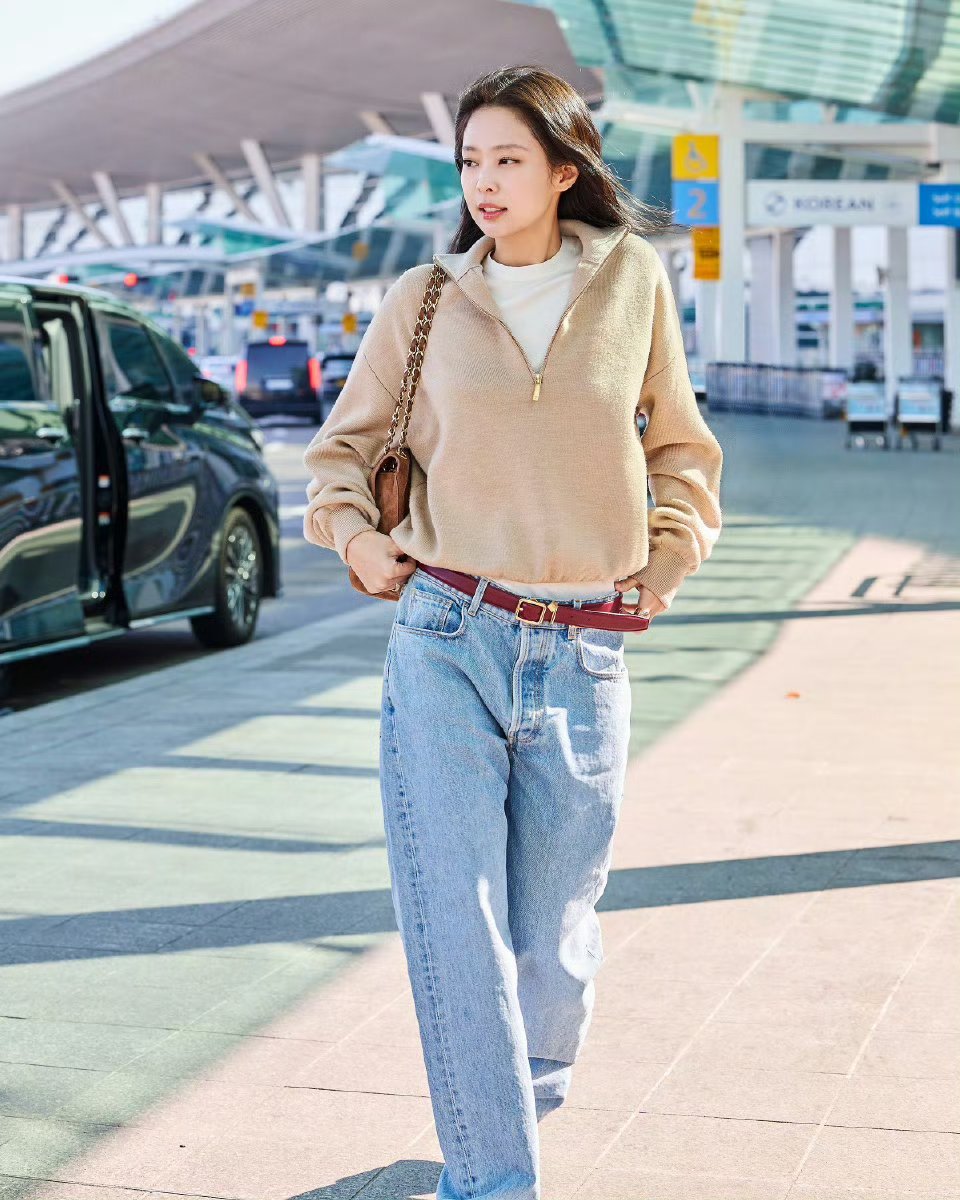 Jennie出发Chanel大秀我姐姐真的很美萌吧