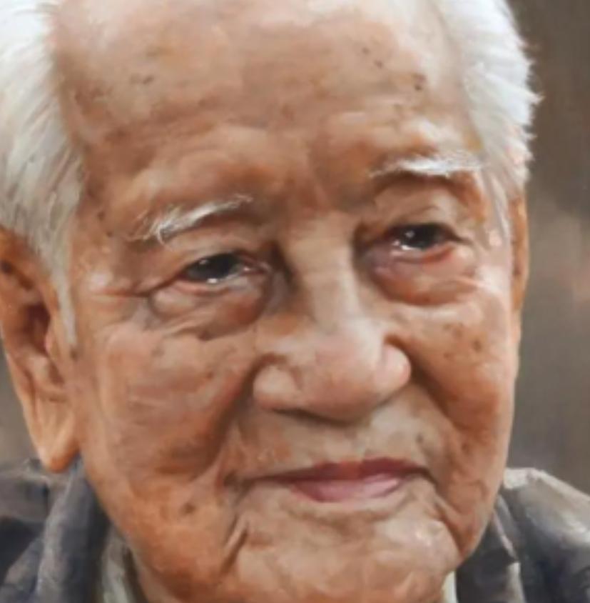 1988年黄旭华去南海做核潜艇深潜试验，顺道回了趟老家。他母亲已经95岁了，坐在