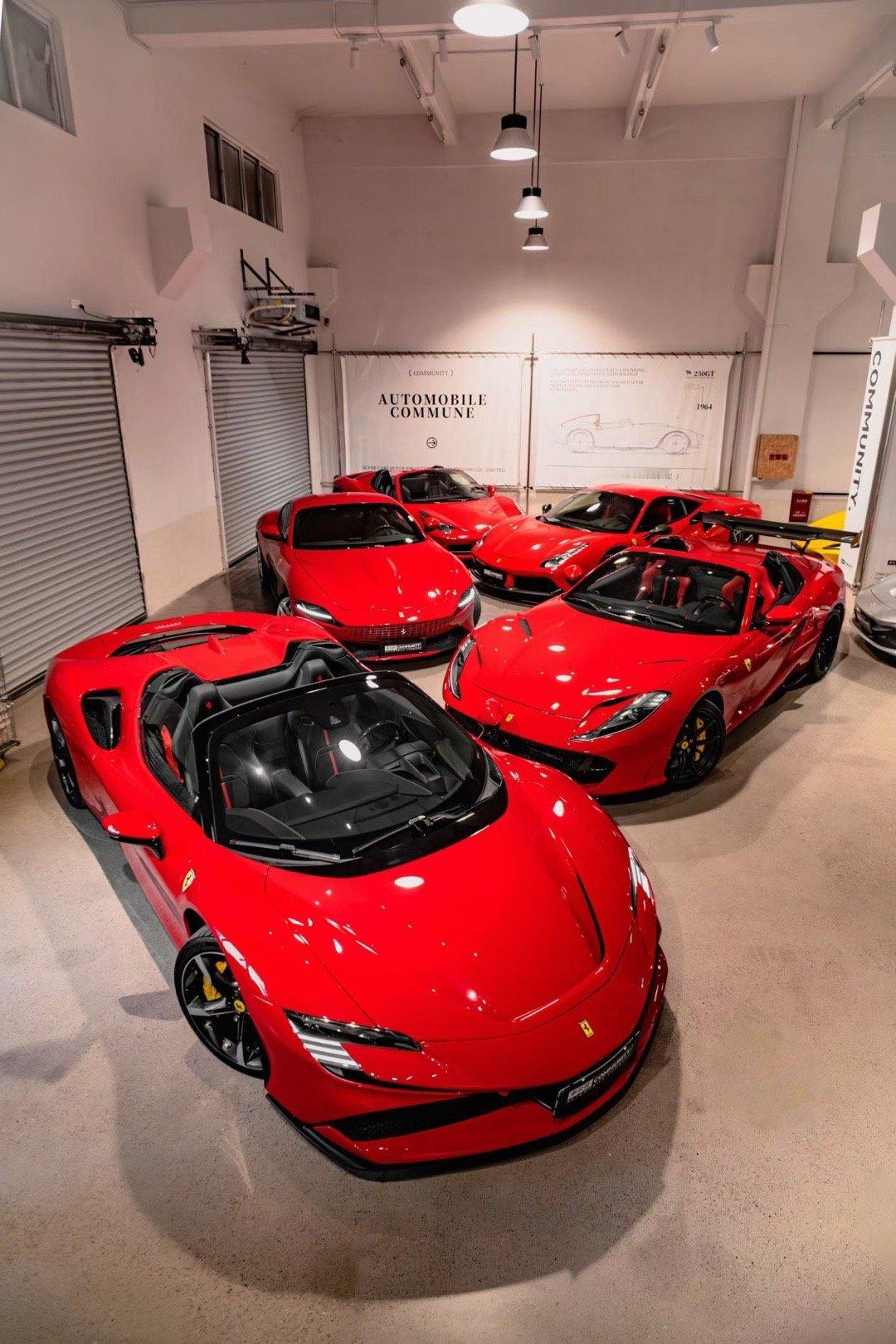 法拉利(ferrari)今日马房很红！未来会更红！收工～我与汽车的日常深圳·