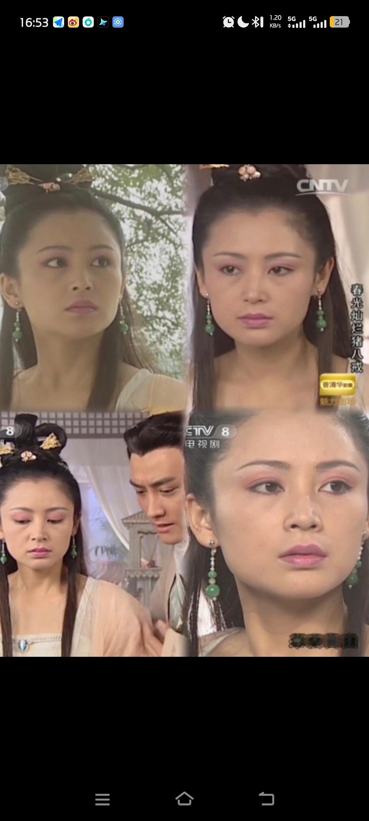 陈红美颜磨皮亮眼三件套后的照片，和电视剧里完全是两个人啊。。。