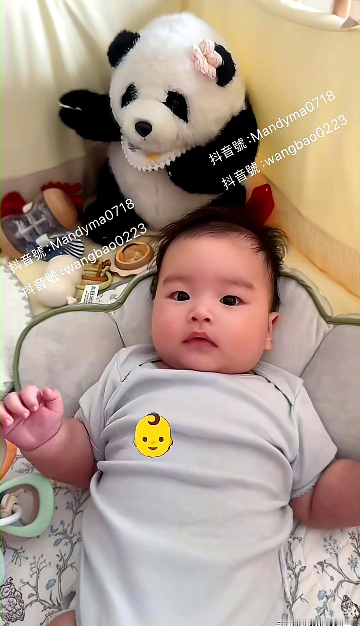 才隔了几天，小汪宝儿又长开了？这娃真是一天一个样，连镜头都快追不上了。马筱梅
