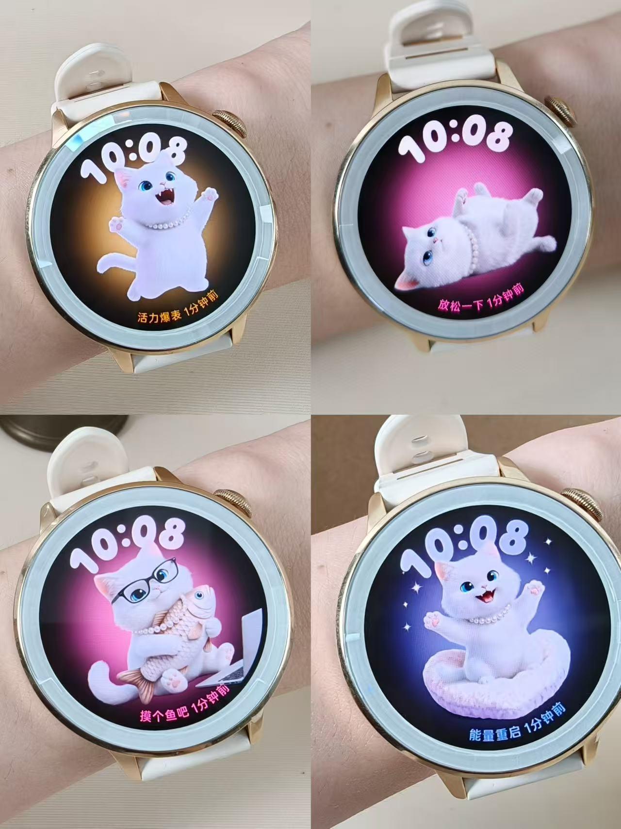 莎莎同款小金表刚戴一天，被猫猫表盘萌化了昨天拿到OPPOWatchX3