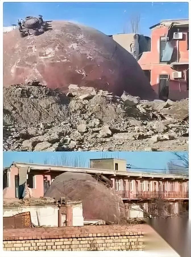 包钢附近这家人，算捡着“命”了。周末全家出去遛弯，回来推门——院子里砸了