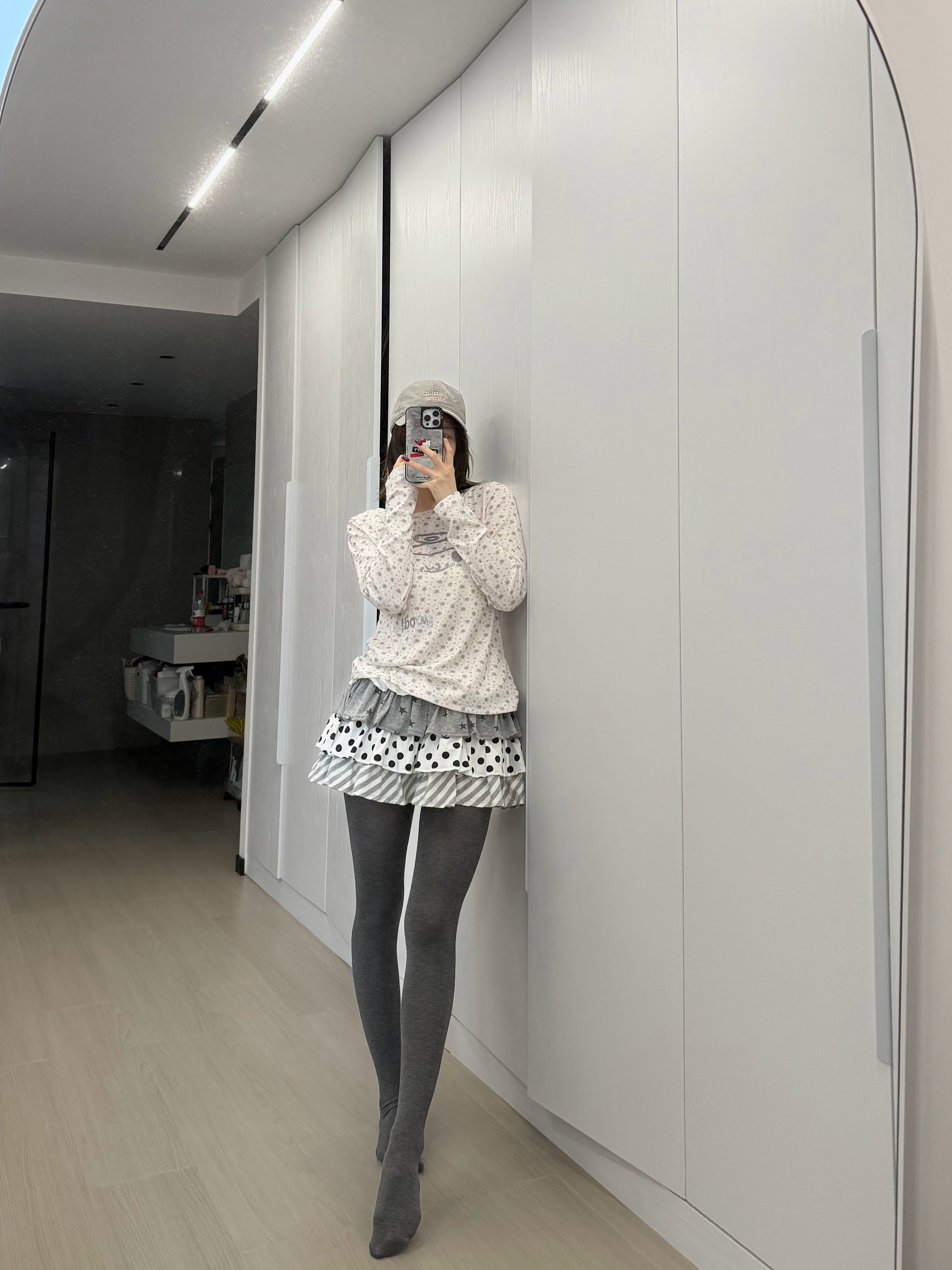 第一次买到不显腿粗的灰色裤袜