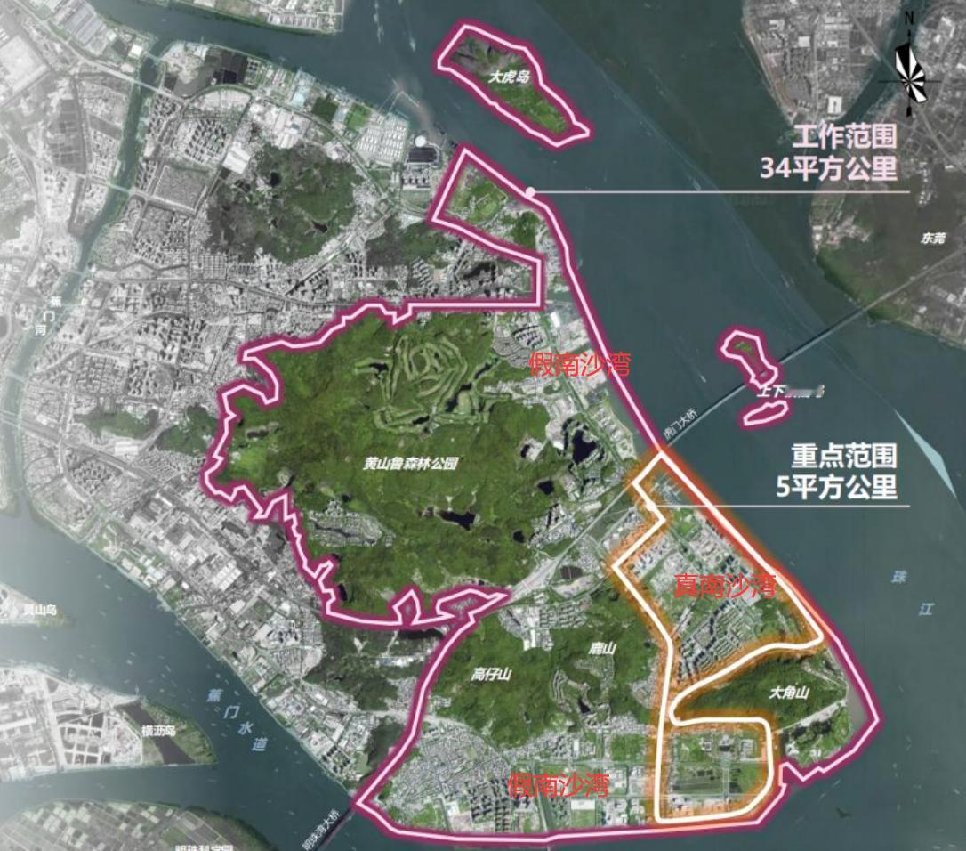 【哪里才是真南沙湾】早前南沙搞的中心城区品质提升画了一个图，其中的重点核心区基本