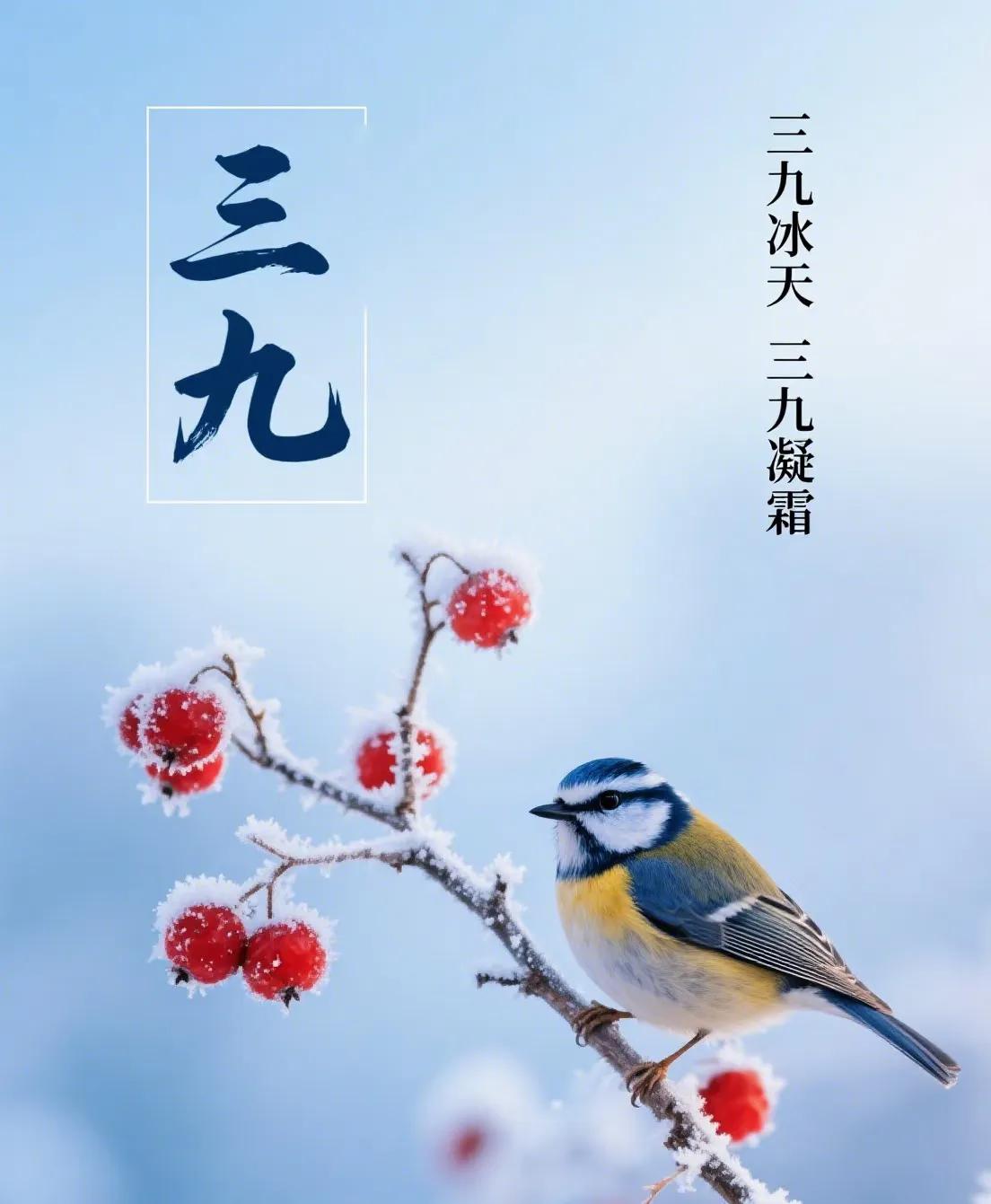 最怕三九一日晴果然没说错！今天三九第一天就出大太阳，老人看了直叹气，这暖烘烘的晴