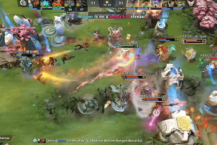 VG线上巨劣遭Heroic碾压输掉第一局