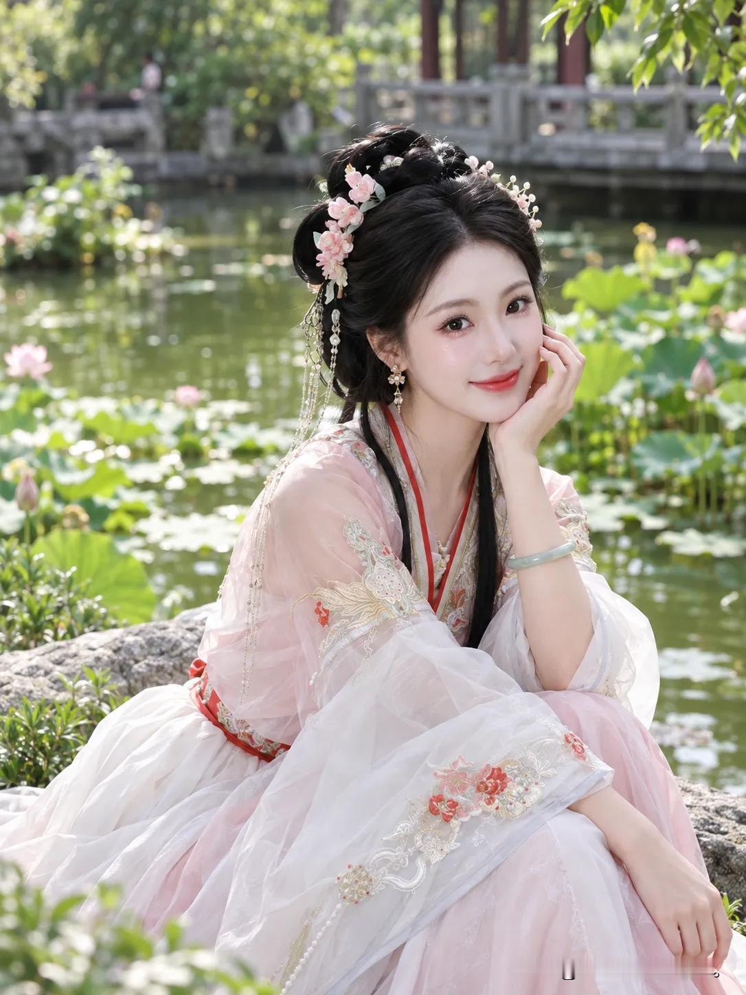 荷塘古园林，拍出柔美江南古风写真。