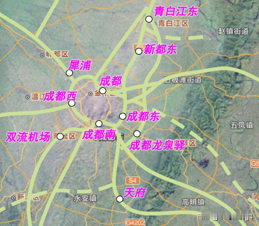 成都铁路客运站三大新车站在建设，成都龙泉驿站，成都站，天府站等近日，原十陵南