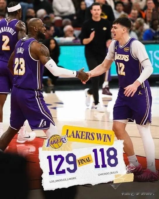 湖人官方真是太懂人情世故了！在今天湖人客场以129：118击败公牛的赛后，湖人官