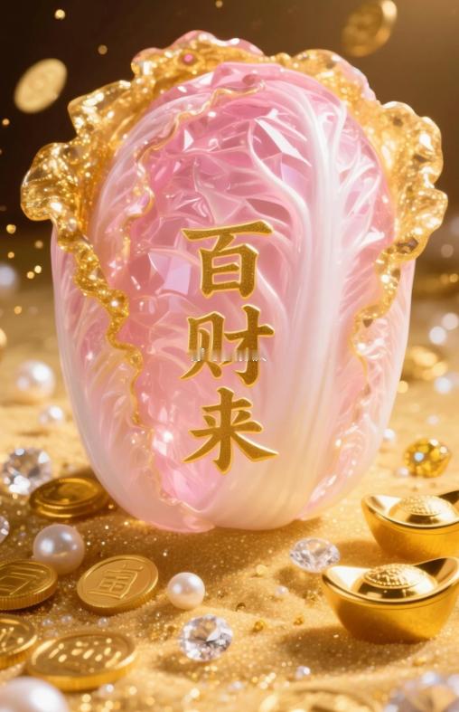 玄学！！！刷到金白菜，寓意着要百财来了。礼赞，留下百财来，快吧财气领回家吧。