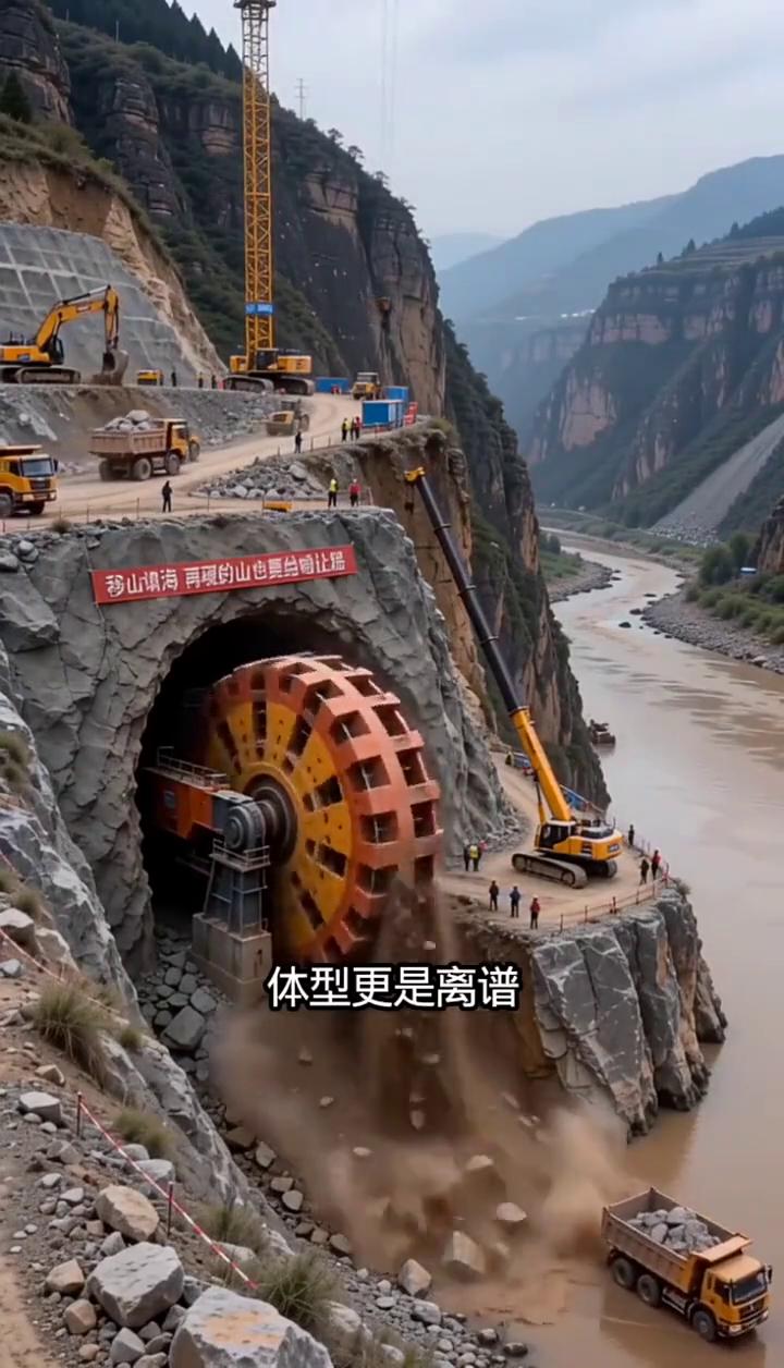 大家注意看，有些修完隧道的工地地下竟然埋着一台价值不菲的钢铁怪兽。它不是报废车，