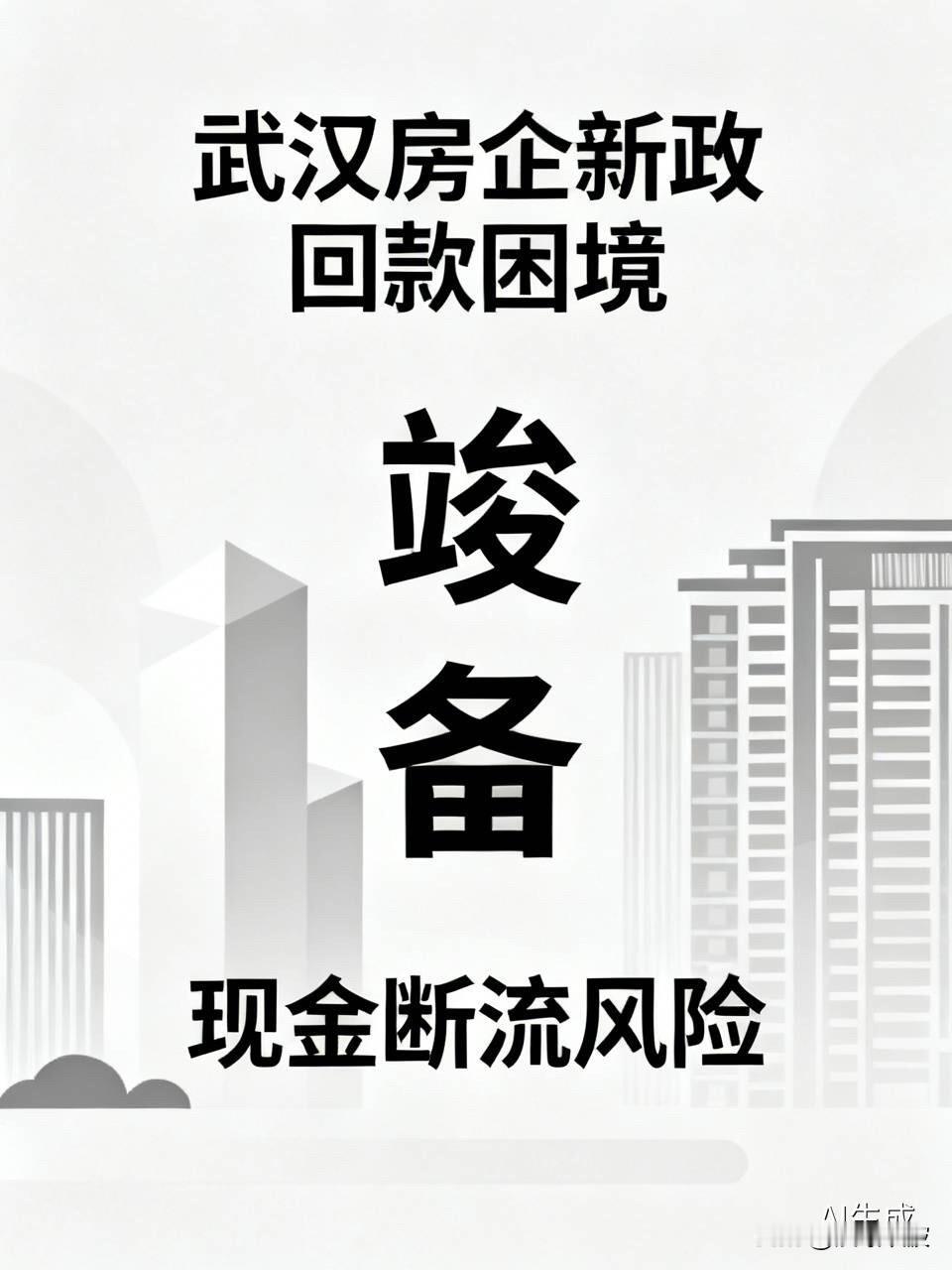 武汉房企集体喊话：新政后回款卡在“竣备”，现金断流风险来了，别等出事才出细则！