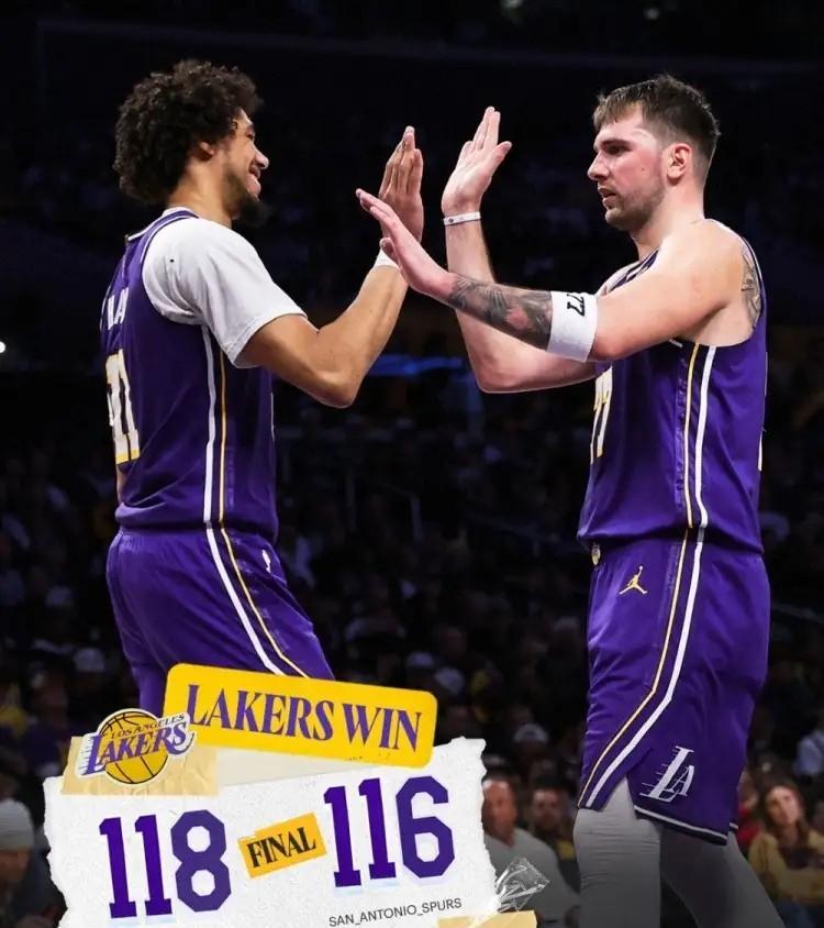 湖人官方真是太会来事了！在今天湖人主场以118：116力克马刺的赛后，湖人官方第